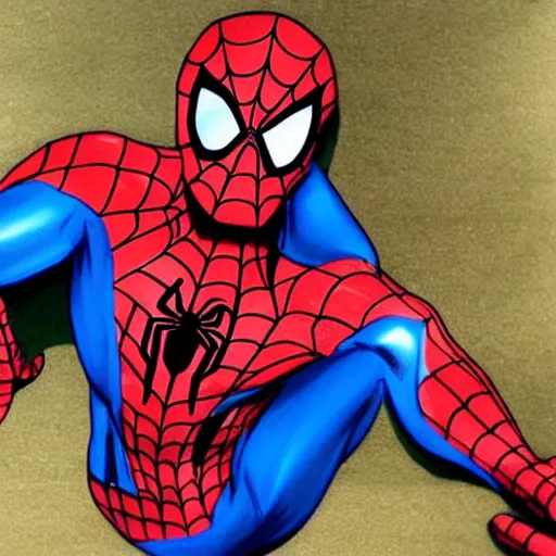 Image similar to down syndrome spider man photorealistic