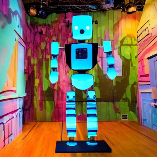 Image similar to a robot in meow wolf