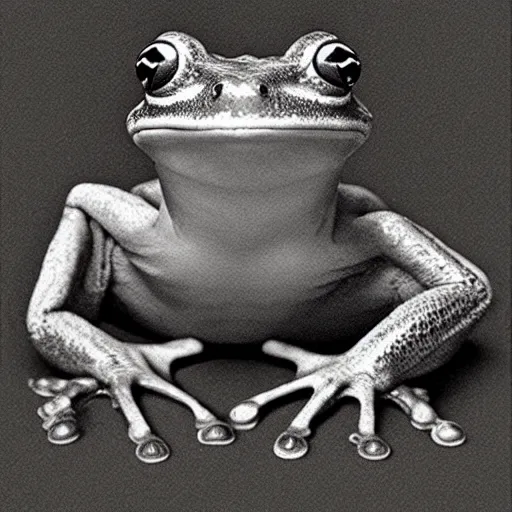 Image similar to “ frog with wings, hyperrealism, fantasy ”