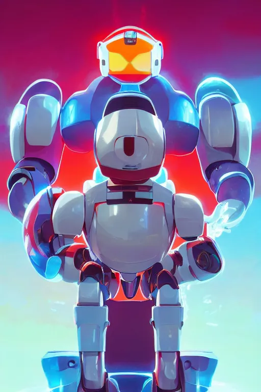 Image similar to metabots medabots medarotto medarot robot minimalist comics helmet mask neon cybereye, behance hd by jesper ejsing, by rhads, makoto shinkai and lois van baarle, ilya kuvshinov, rossdraws global illumination ray tracing hdr radiating a glowing aura