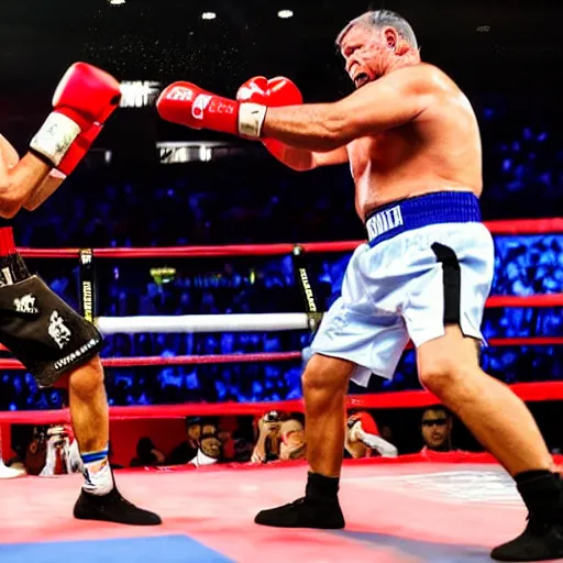 Image similar to lula vs bolsonaro, brutal boxing match, sports photography, sweat flying, hd high detail, professional photo