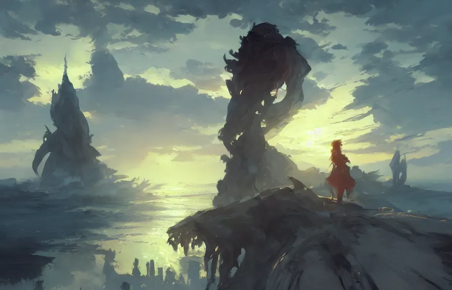 Image similar to greg manchess concept art of the beneveolent eye dimension, key visual, ambient lighting, highly detailed, digital painting, artstation, concept art, sharp focus, by makoto shinkai and akihiko yoshida and hidari and wlop and greg rutkowski