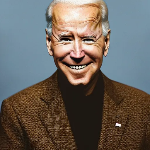 Prompt: a portrait of joe biden with background scenery by juergen teller, iris van herpen