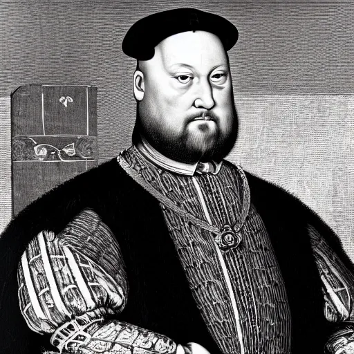 Image similar to modern photograph of henry viii