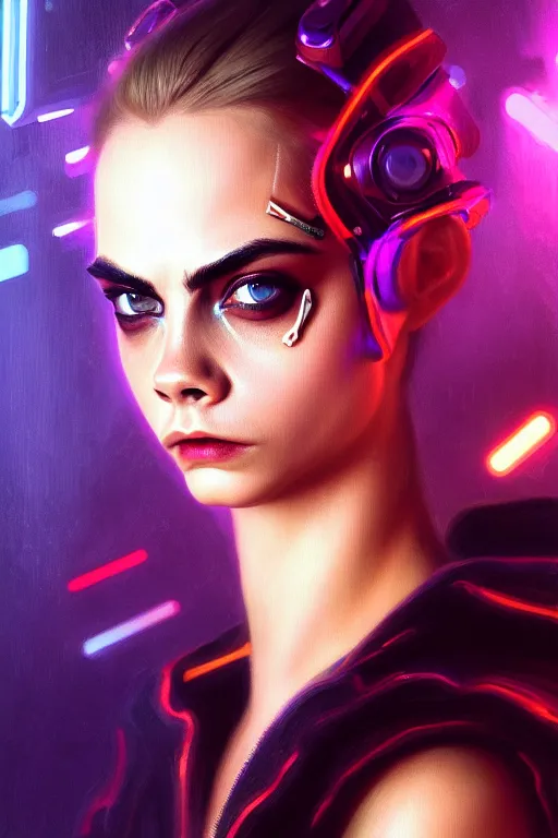 Prompt: a portrait of cara delevingne look like frog, cyberpunk, fantasy, neon lights, sharp focus, intricate, elegant, digital painting, artstation, matte, highly detailed, concept art, illustration, ambient lighting, art by ruan jia and artgerm and range murata and wlop and ross tran and william, adolphe bouguereau and beeple