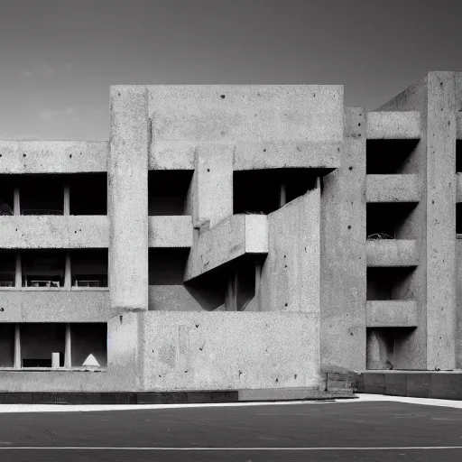 Prompt: a brutalist museum