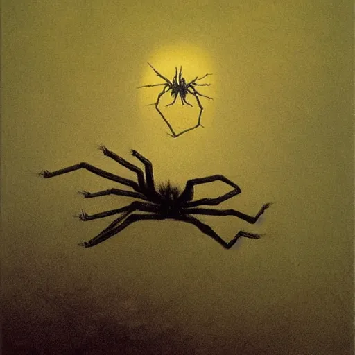 Image similar to Spider get out of mind by zdzisław beksiński