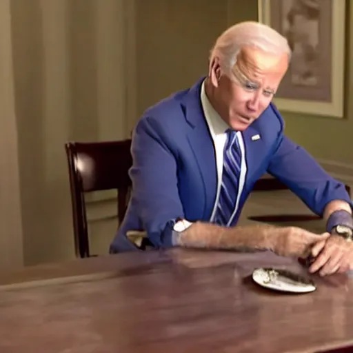 Image similar to television still of joe biden in a lifealert commercial