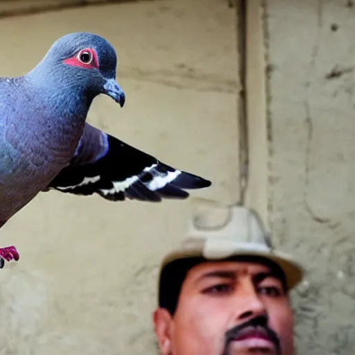 Image similar to pigeons from mexican cartel vs cat police