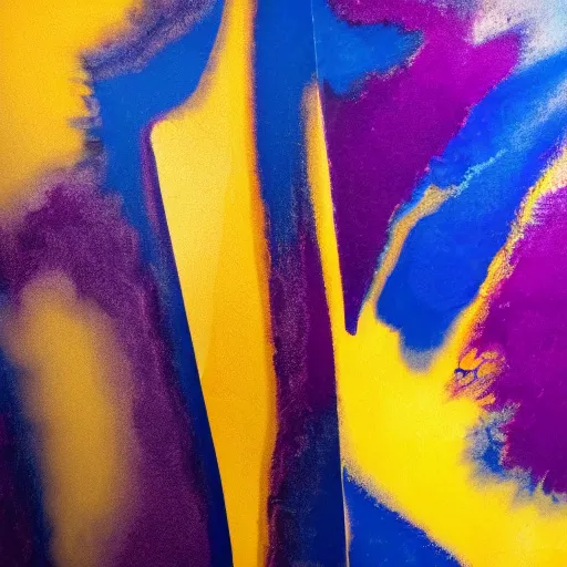 Image similar to abstract, blue, purple, yellow, burnt umber, edgy composition