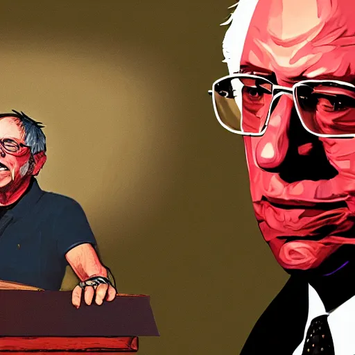 Image similar to bernie sanders gta v art