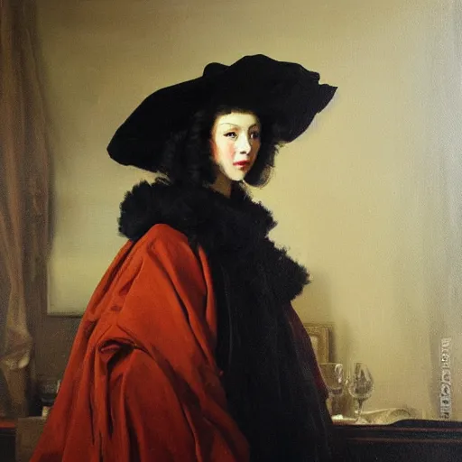 Image similar to oil on canvas portrait by hyacinthe rigaud Greg rutkowski