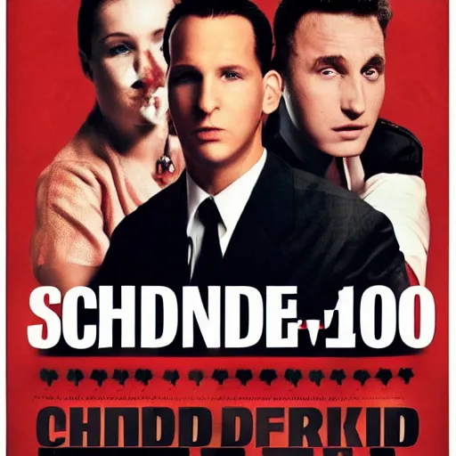 Prompt: schindler list as 2000s american pie knock offcomedy promo poster