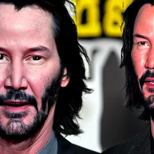 Image similar to keanu reeves as wolverine 4 k detailed super realistic