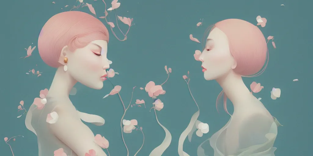 Image similar to breathtaking delicate illustration by hsiao - ron cheng, pattern, bizarre compositions, exquisite detail, pastel colors, 8 k