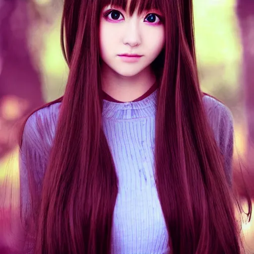 Image similar to beautiful pretty pure kawaii cute lovely innocent elegant hot nice sweet girly feminine long hair anime girl twintails