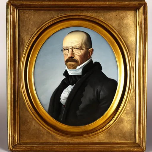 Image similar to oil painting portrait of walter white as a european aristocrat, 1 8 th century,