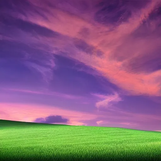 Image similar to Purple sky with windows xp background