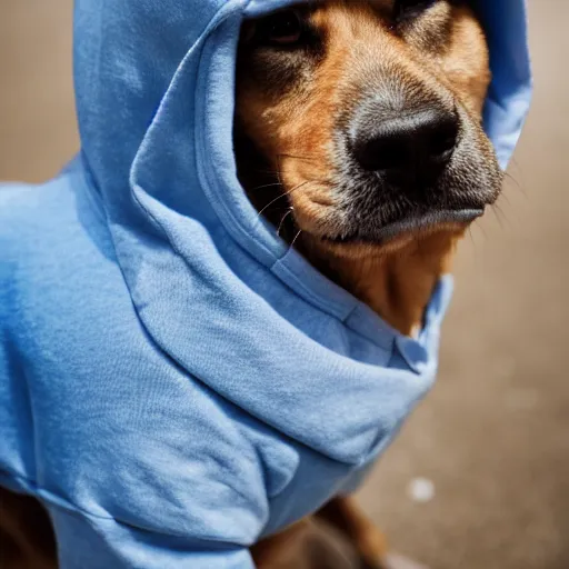 Image similar to dog with a hoodie