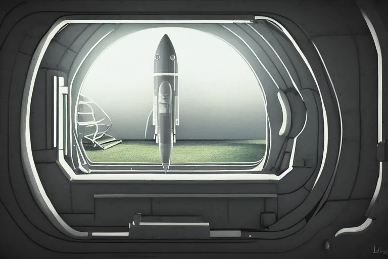 Prompt: small bedroom quarters inside rocket ship with gray metallic factory engine walls and small window looking into space, details, sharp focus, intricate, high definition, movie set, retro style, 1970s, 1980s, sci-fi, digital Art, 3D, realistic photograph, lucasfilm, space odyessy