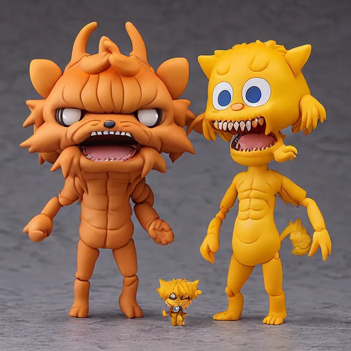Image similar to eldritch abomination garfield, imsorryjon, An anime Nendoroid of Son Goku, figurine, detailed product photo