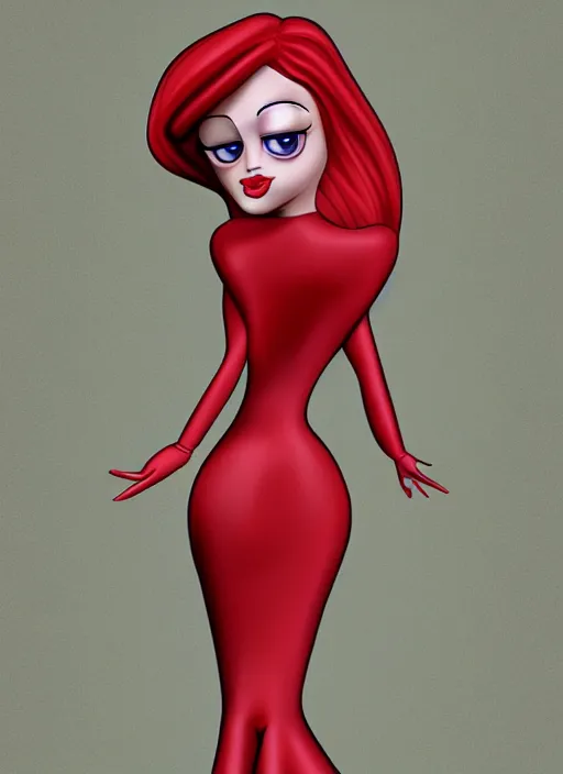 Image similar to Jessica rabbit as a mark ryden doll, detailed digital art, trending on Artstation