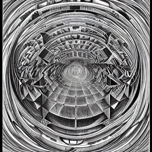 Prompt: alex grey mixed with mc escher mixed with davinci mixed with michelangelo
