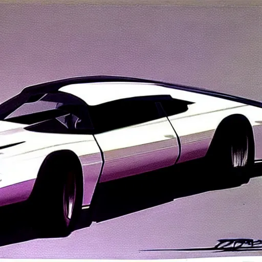 Prompt: concept art for a car huge sharp spikes, painted by syd mead, high quality