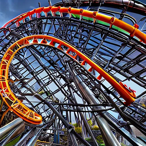 Image similar to complex rollercoaster, HD Photograph