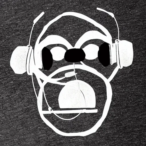 Image similar to monkey with headphones