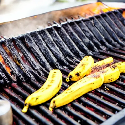 Image similar to a banana cooking on a charcoal grill