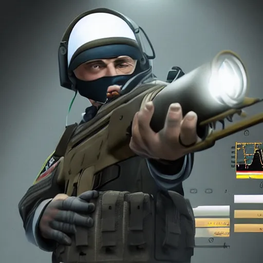 Image similar to Viktor Orban as a Counter-Terrorist in CSGO