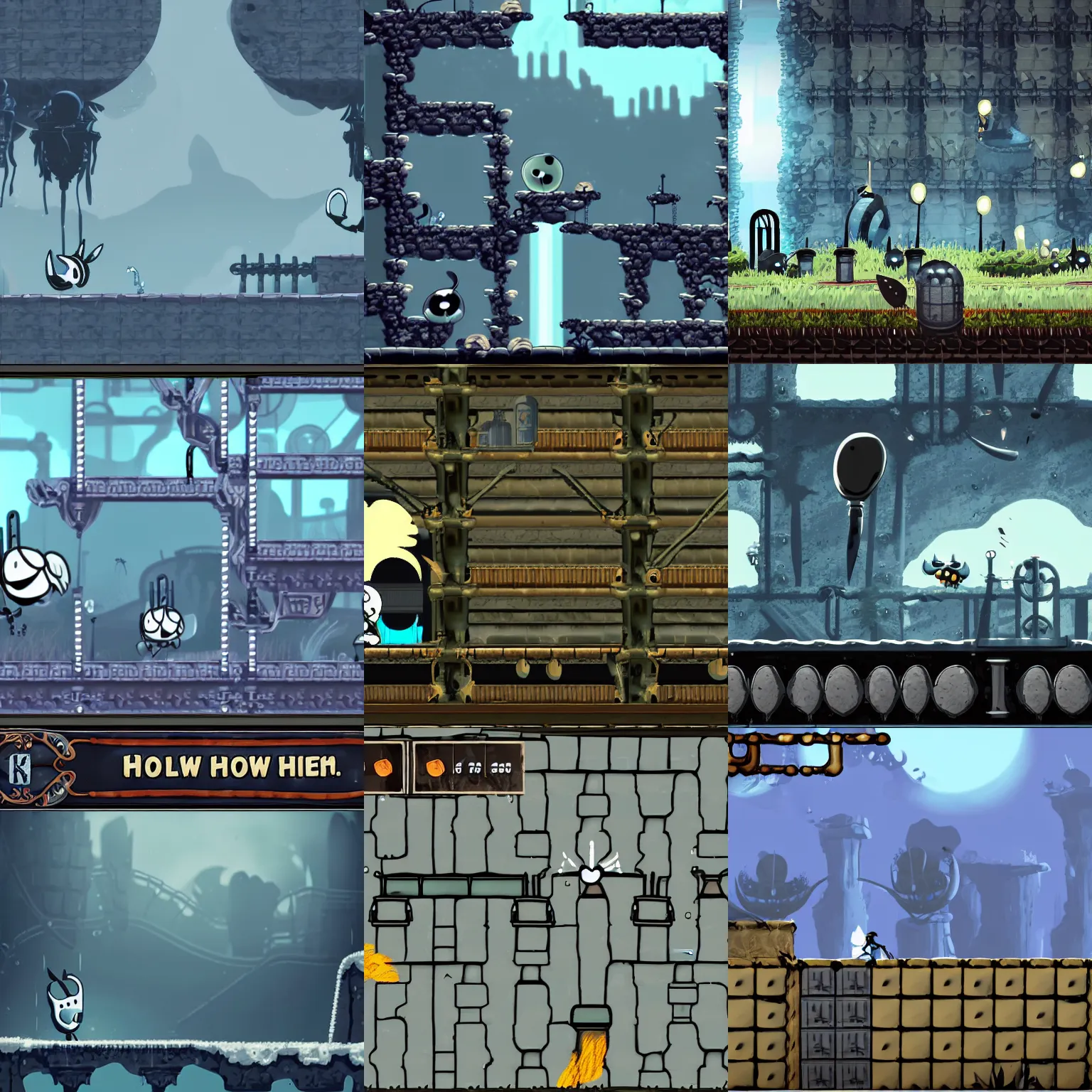 Prompt: Hollow Knight screenshot, industrial environment