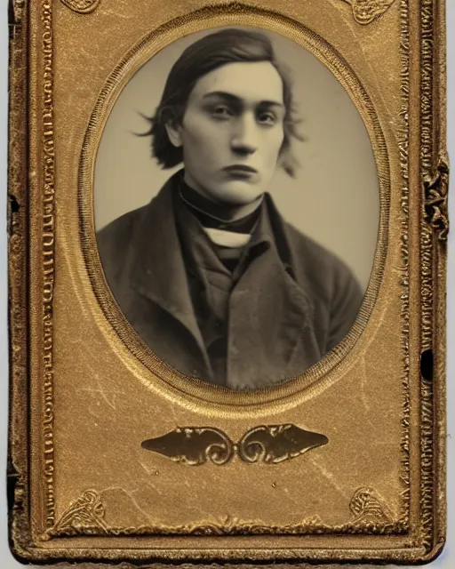 Image similar to tintype photo of ivan karamazov, cynical young russian man, by julia margaret cameron 1 8 8 0 s, realistic, body shot, sharp focus, 8 k high definition, insanely detailed, intricate, elegant