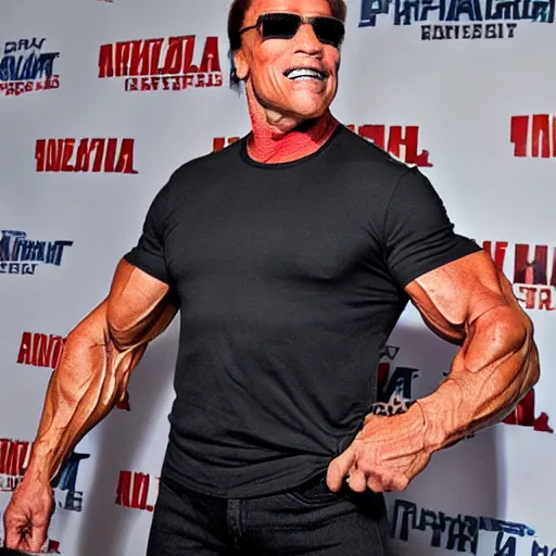 Image similar to arnold schwarzenegger looking slim