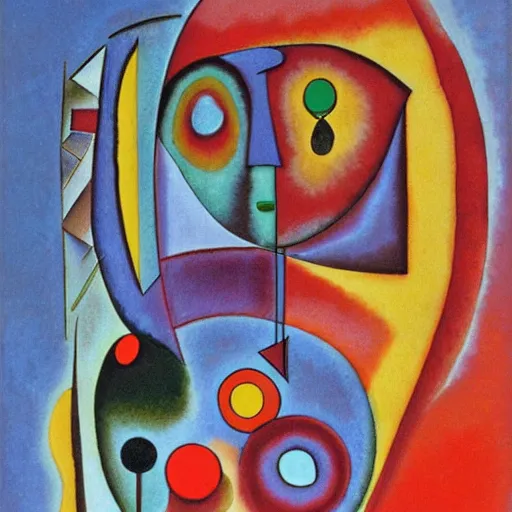 Prompt: face; a 3d abstract sketch by Kandinsky