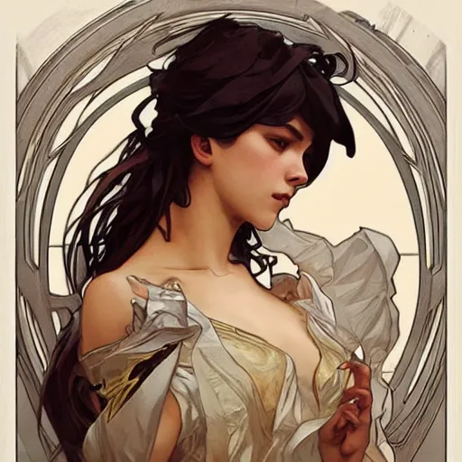 Image similar to art by artgerm and greg rutkowski and alphonse mucha