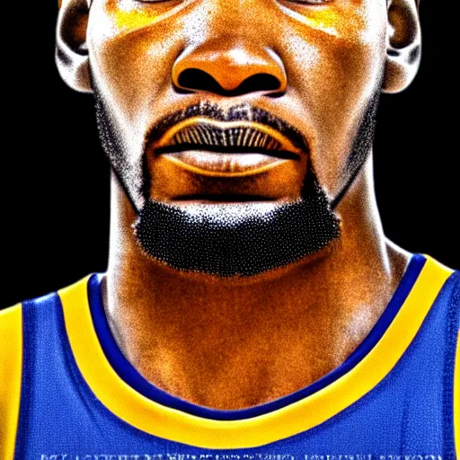 Image similar to a close - up photograph of kevin durant, photo, portrait, hd