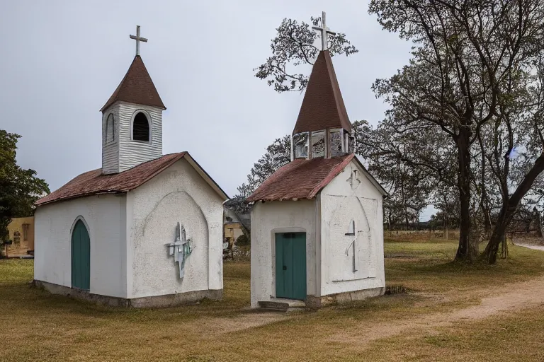 Image similar to the saddest little church in saint sanne, by serrano