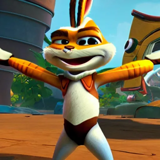 Image similar to bugs bunny in ratchet and clank universe