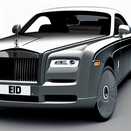 Image similar to a rolls - royce made by lamborghini. 3 d rendering. cinema 4 d.