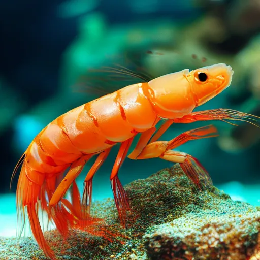 Prompt: aquarium shrimp cinematic, hyper realism, high detail, 8k