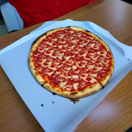 Prompt: patrik star eating infinite fractal pizza