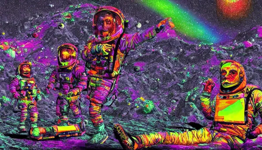 Image similar to lsd acid trip on the moon, 8K