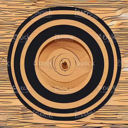 Image similar to lathe inside wooden bowl, vector art, simple