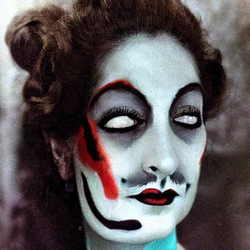 Prompt: “ a close up shot of a woman’s face painted by salvador dali”