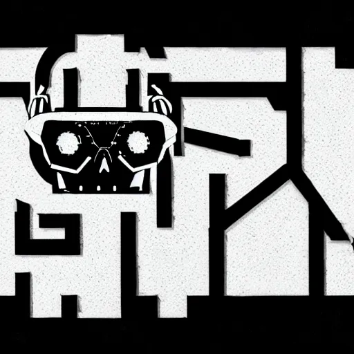 Image similar to in the style of max prentis and deathburger and laurie greasley a 2d graffiti logo of a cyberpunk helmet, highly detailed, neon, 8k wallpaper
