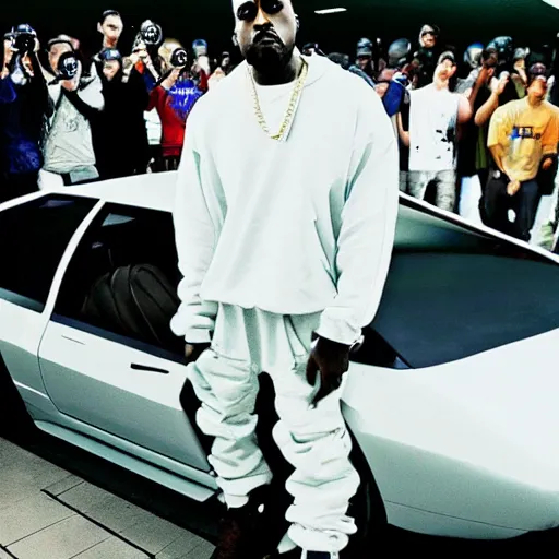 Prompt: kanye west in initial d