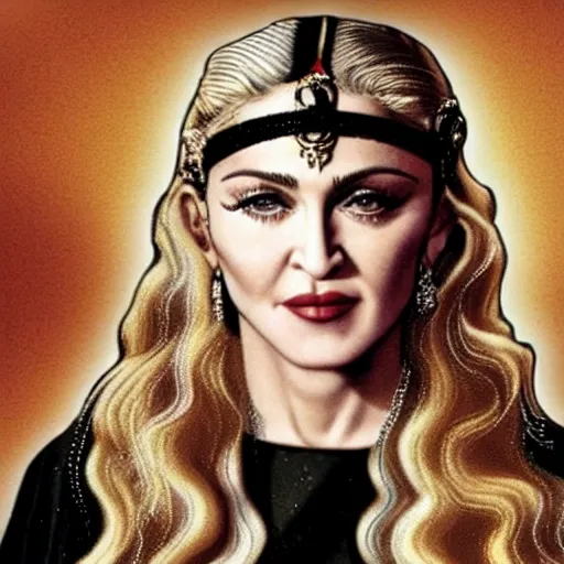 Prompt: Madonna as the female Jesus Christ