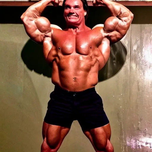 Image similar to bodybuilder bolsonaro posing